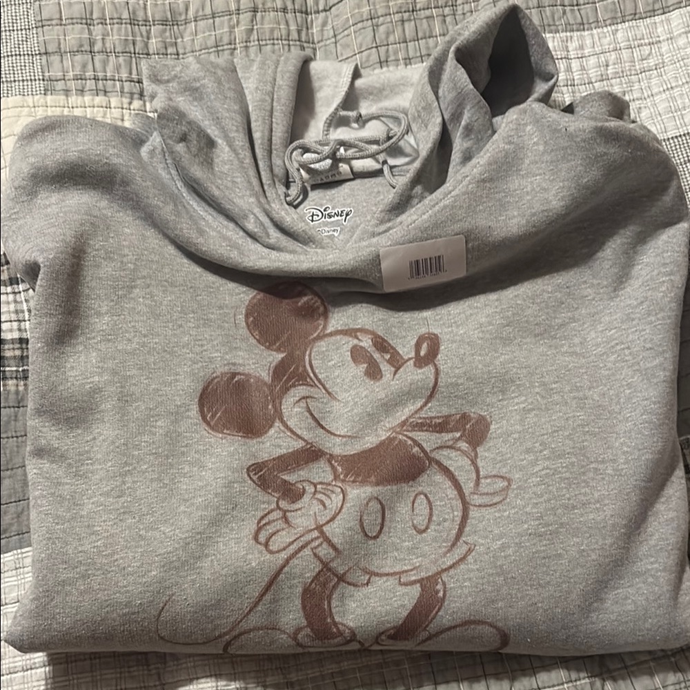 Disney Gray Sweatshirt with Mickey Mouse Graphic